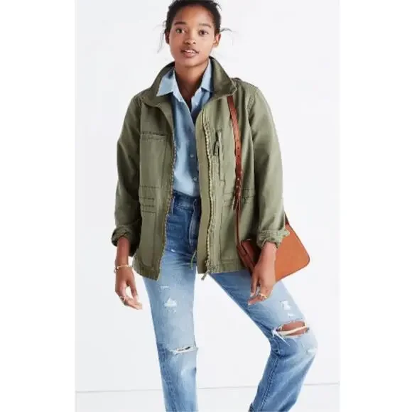 Madewell Fleet Jacket Green Full Zip Small - Picture 2 of 5